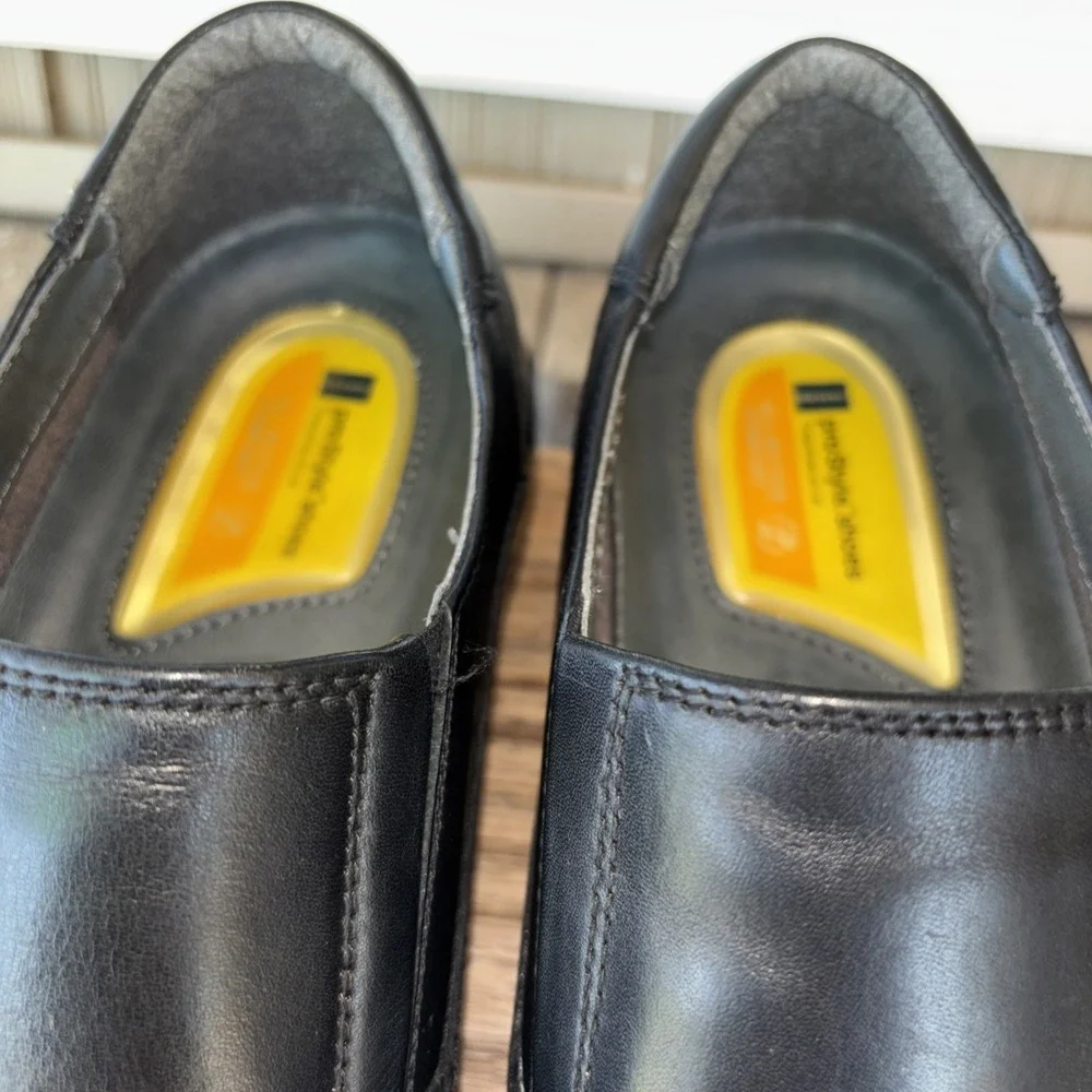 Dockers Refurbished Pro Style All Comfort Black Leather Shoes 090-3184 Men's 9.5